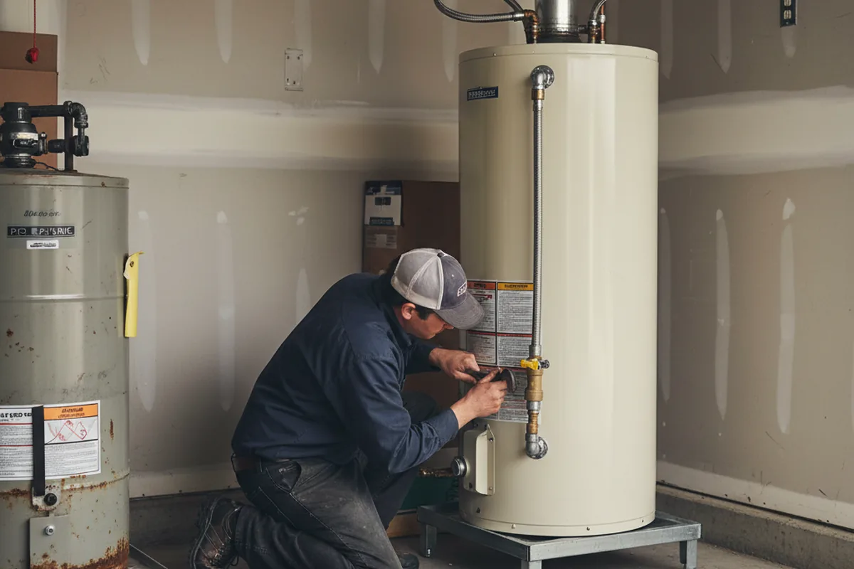 Water heater and shutoff valve replacement in Tremont